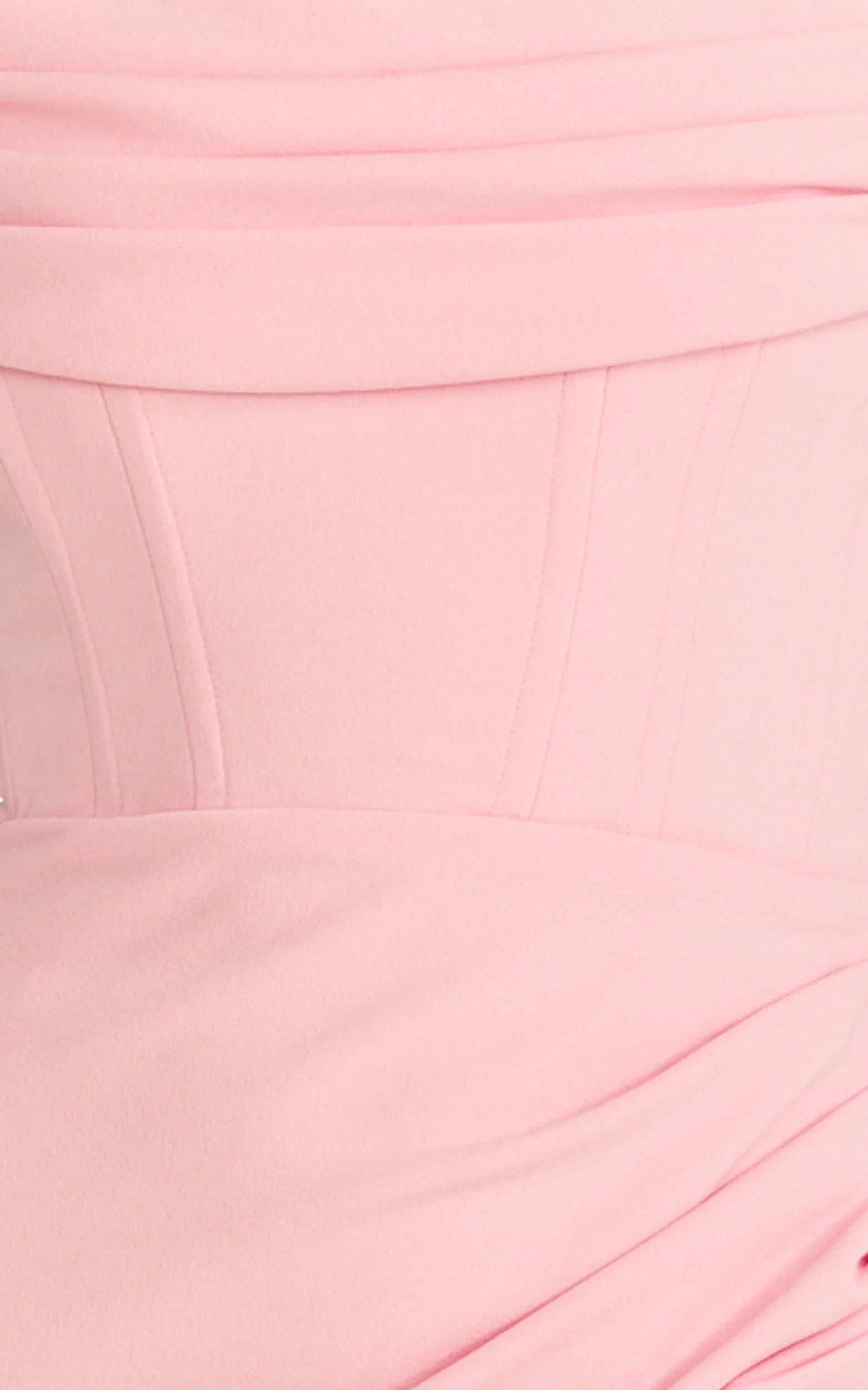 Marcel Maxi Dress - Off Shoulder Corset High Split Dress in Pink