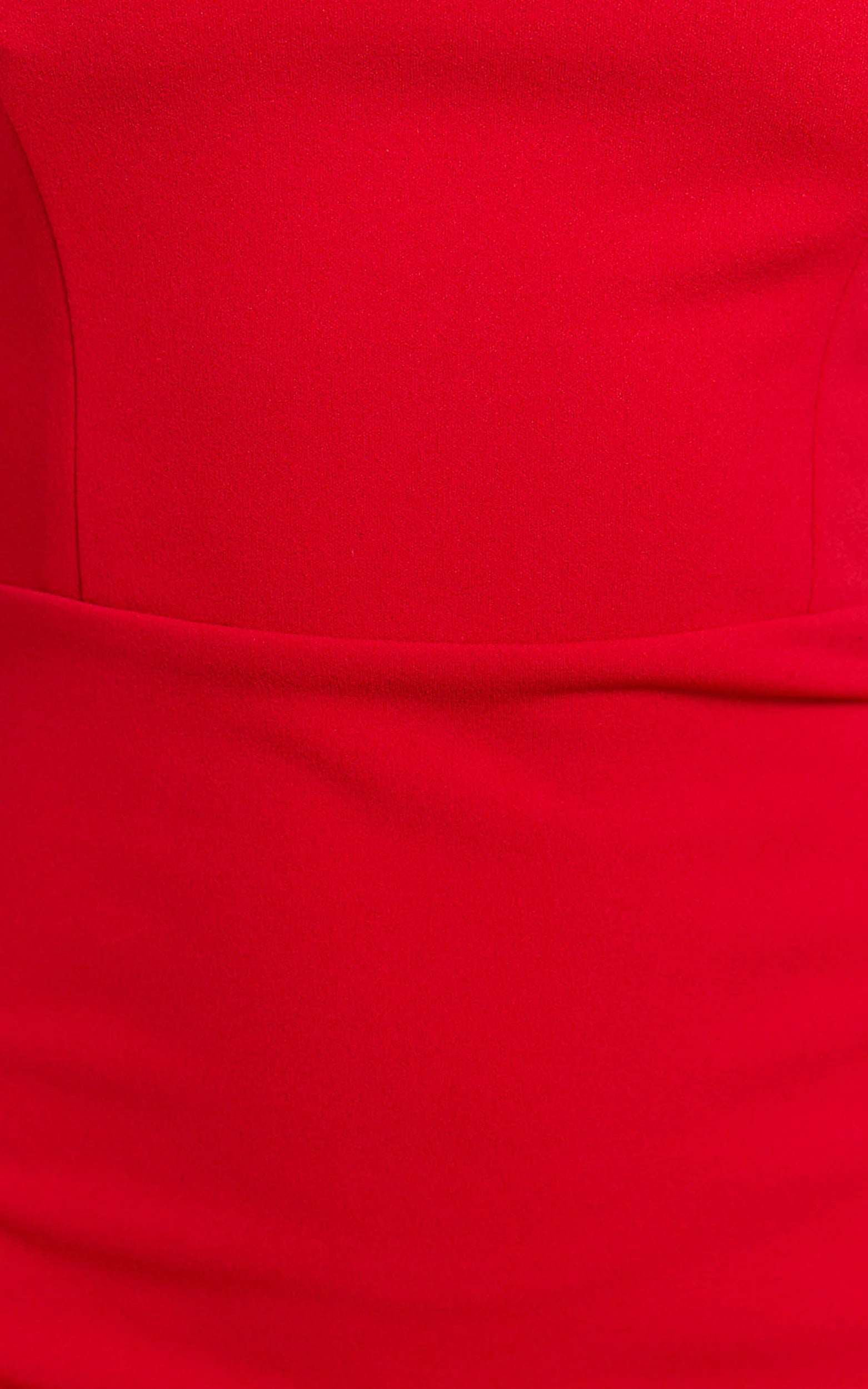 Salome Midi Dress - Halter Neck Column Dress in Red