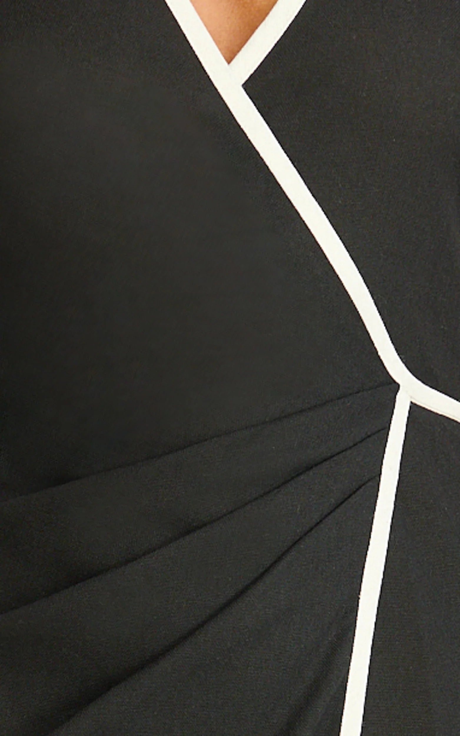 Aurora Midi Dress - Halter Neck Leg Split Wrap Dress in Black