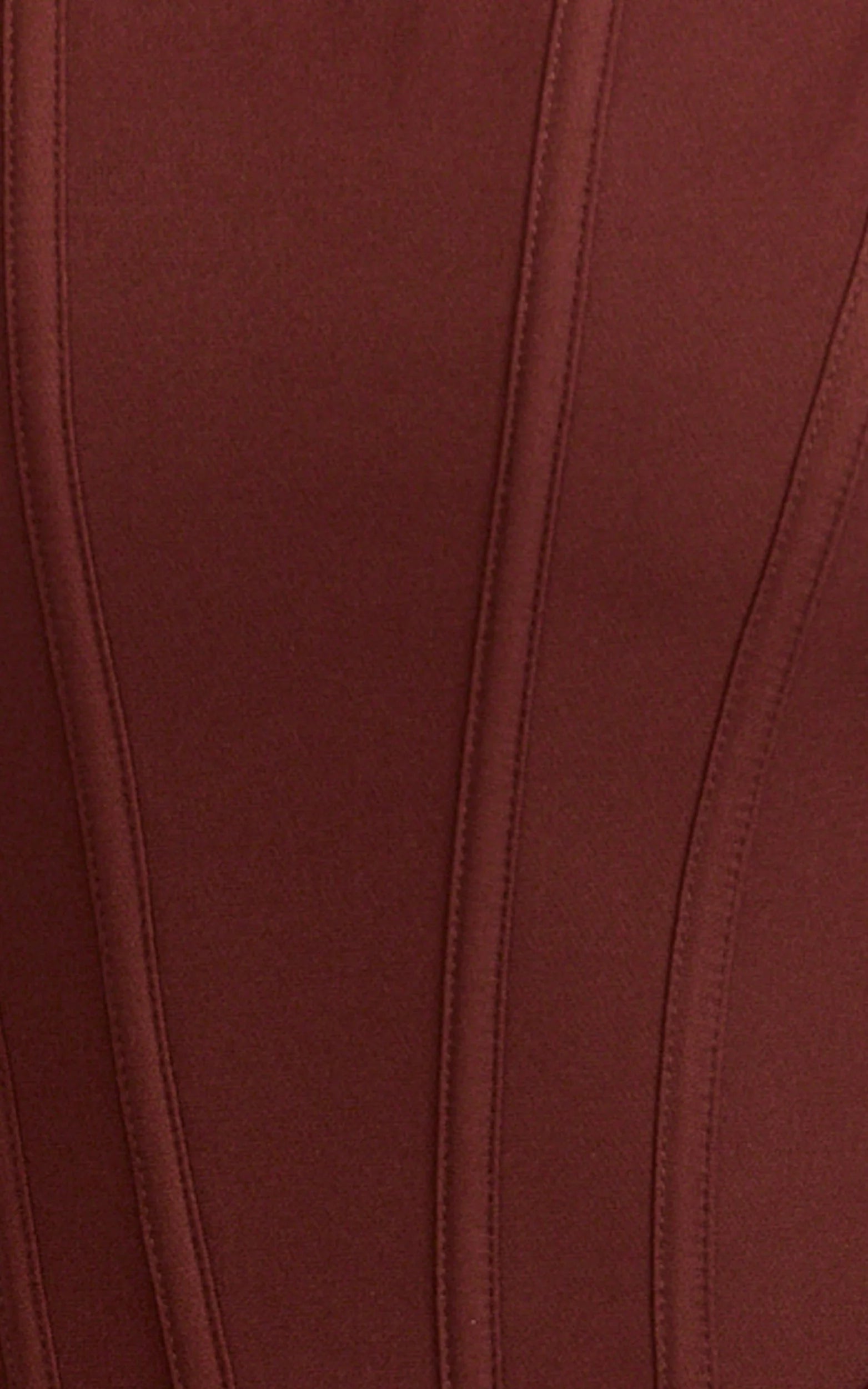 Jonas Maxi Dress - Strapless Corset Bodice Draped Waist Skirt Dress in Chocolate
