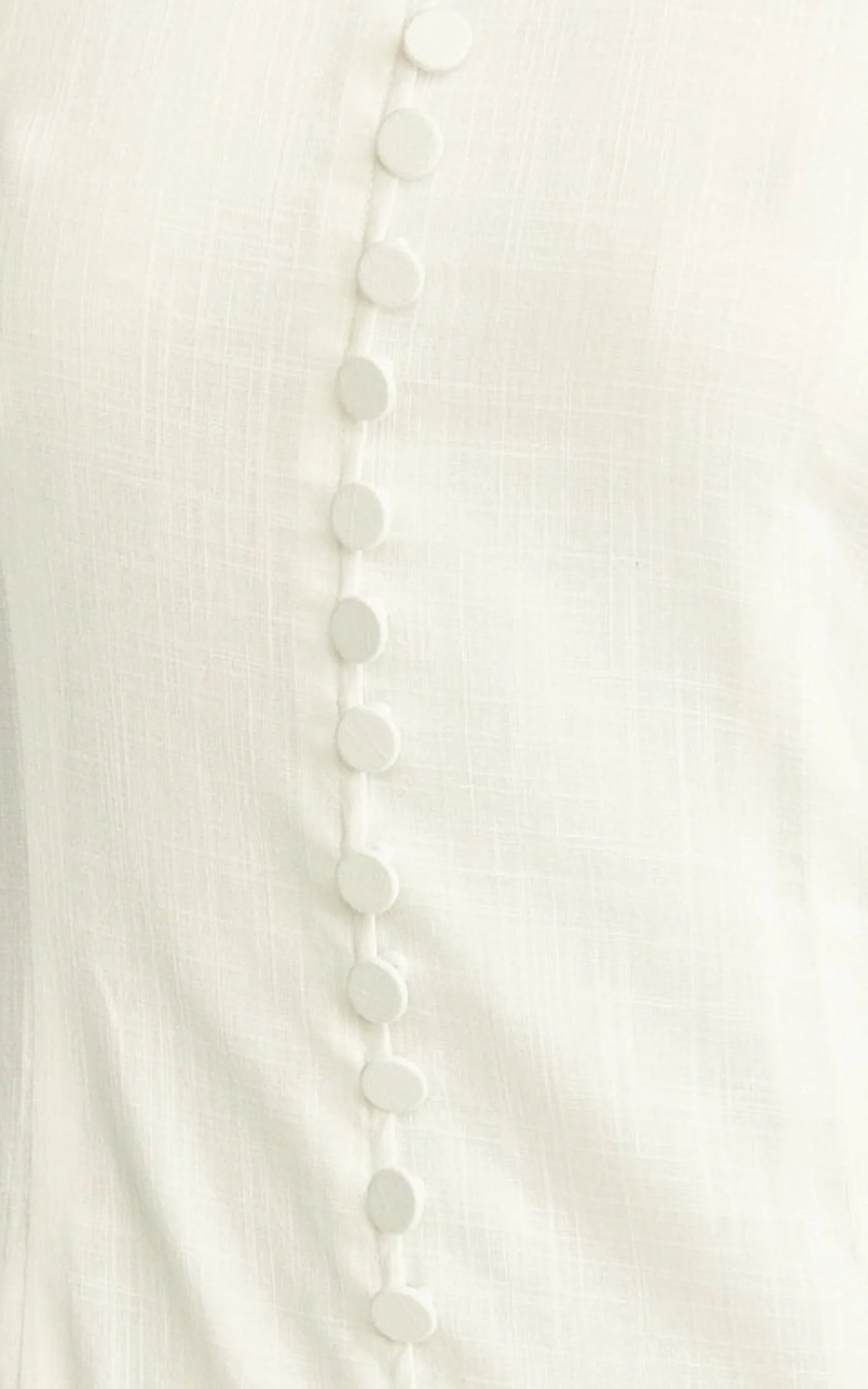 Cortez Maxi Dress - Square Neck Button Down Dropped Waist Dress in White