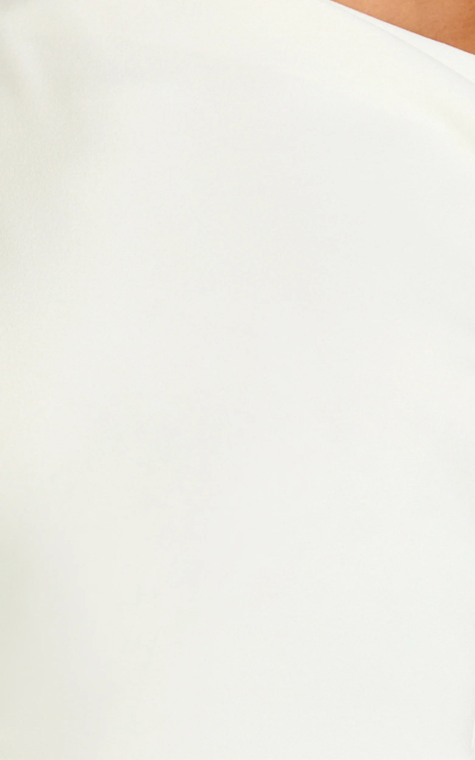 Nalfie Midi Dress - Tipped Shoulder Jersey Drape Dress in White